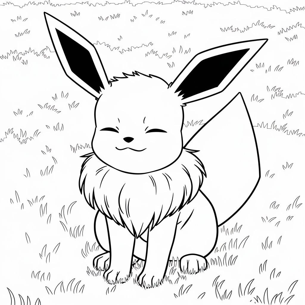 pokémon eevee para colorir