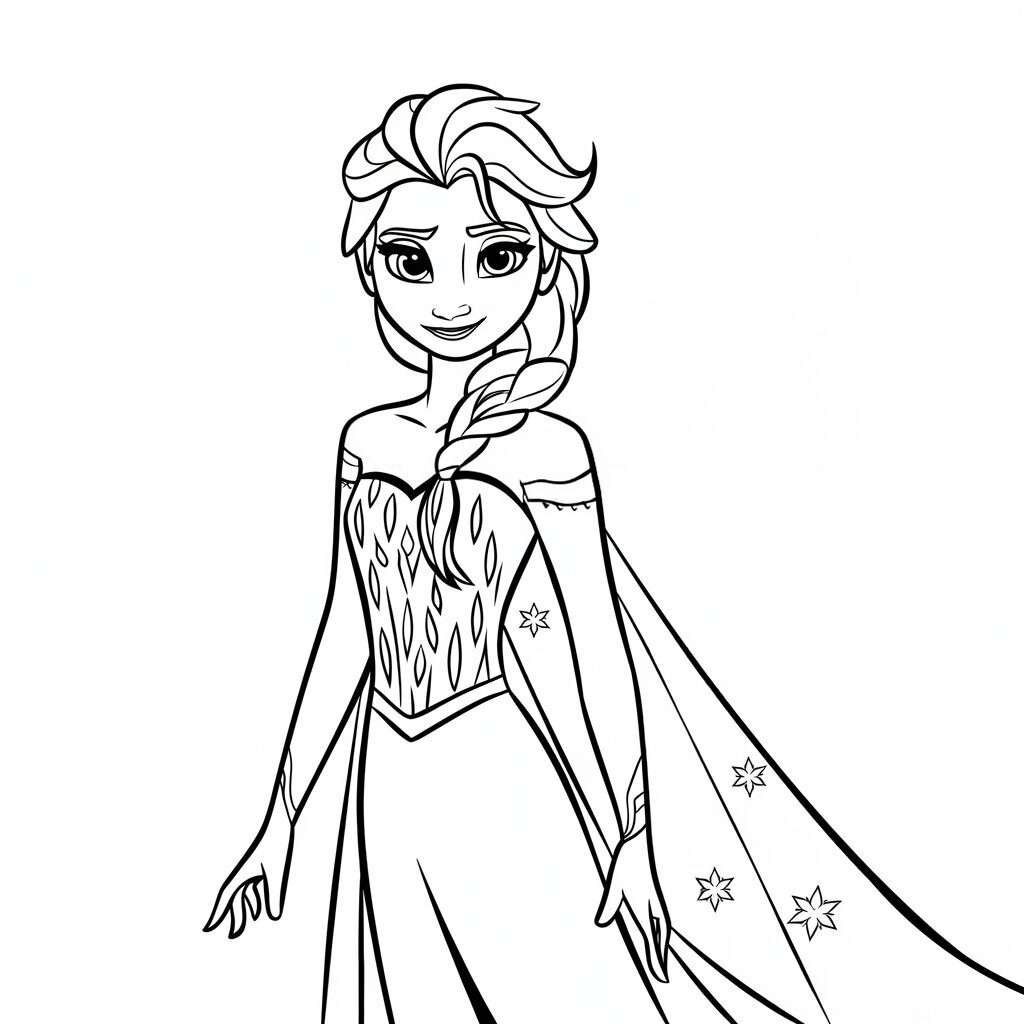 desenhos da elsa para colorir