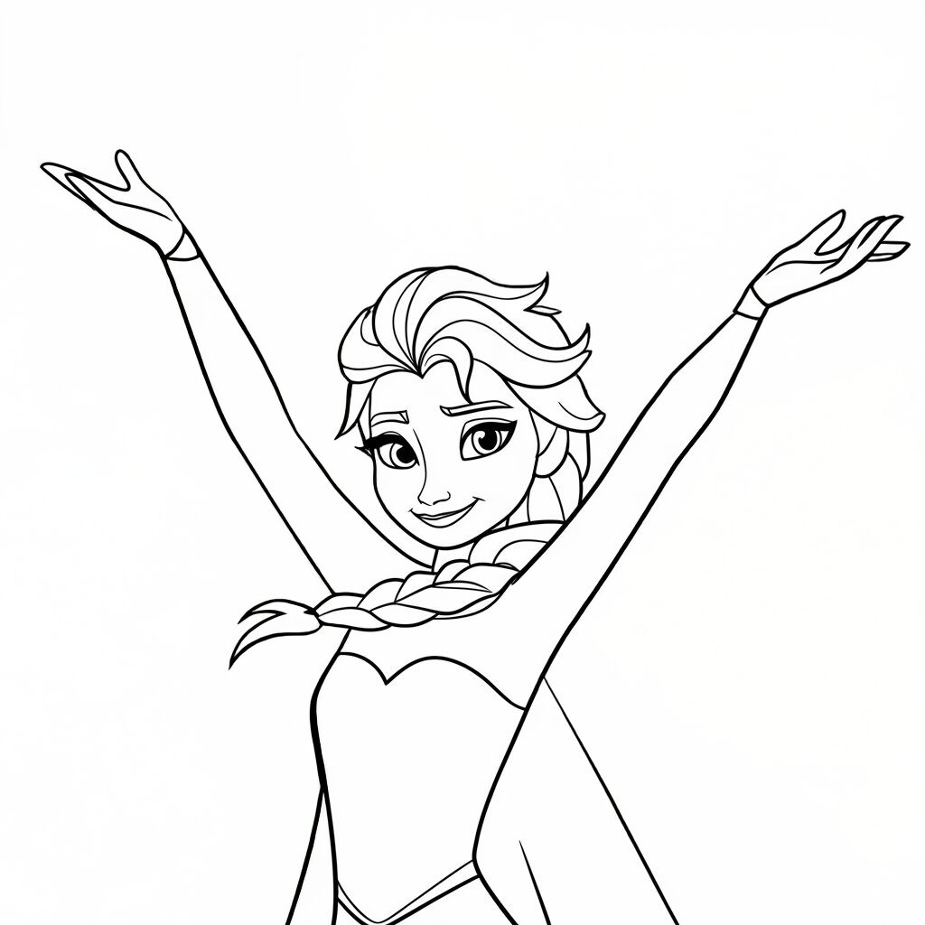 elsa desenho para colorir