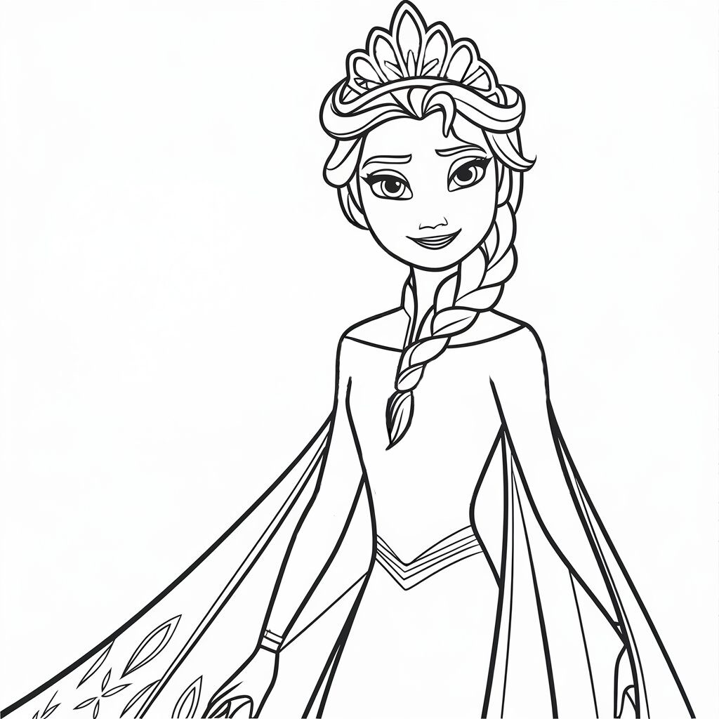 desenho para colorir da elsa