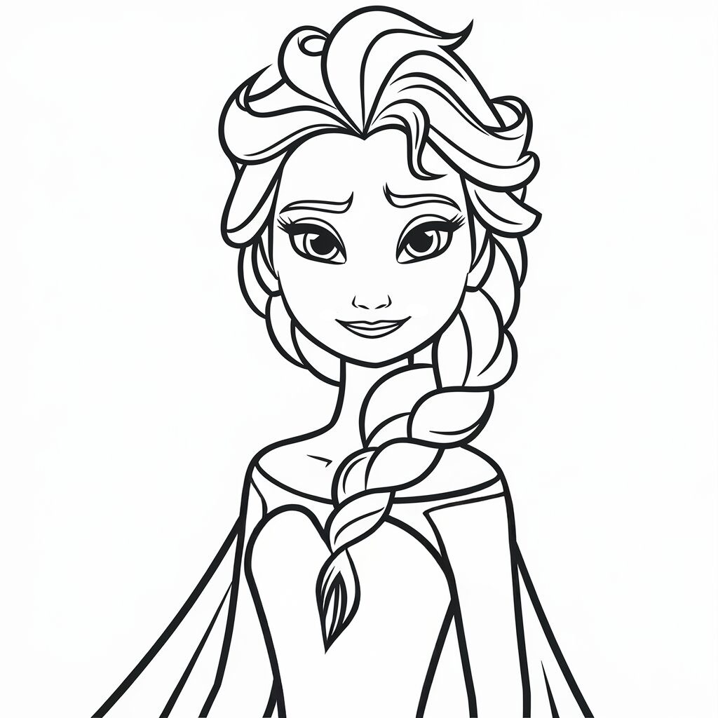 elsa para imprimir e colorir