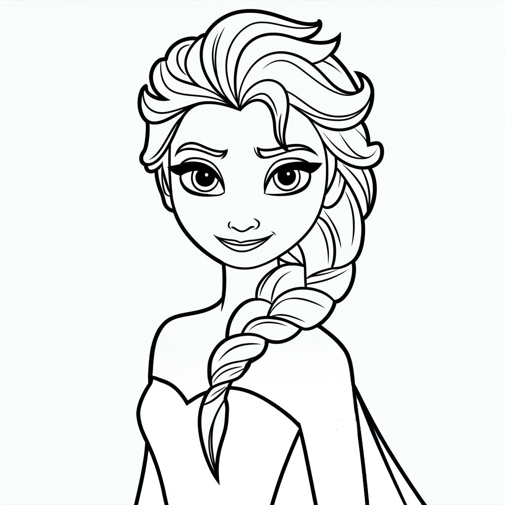 desenho de elsa para colorir