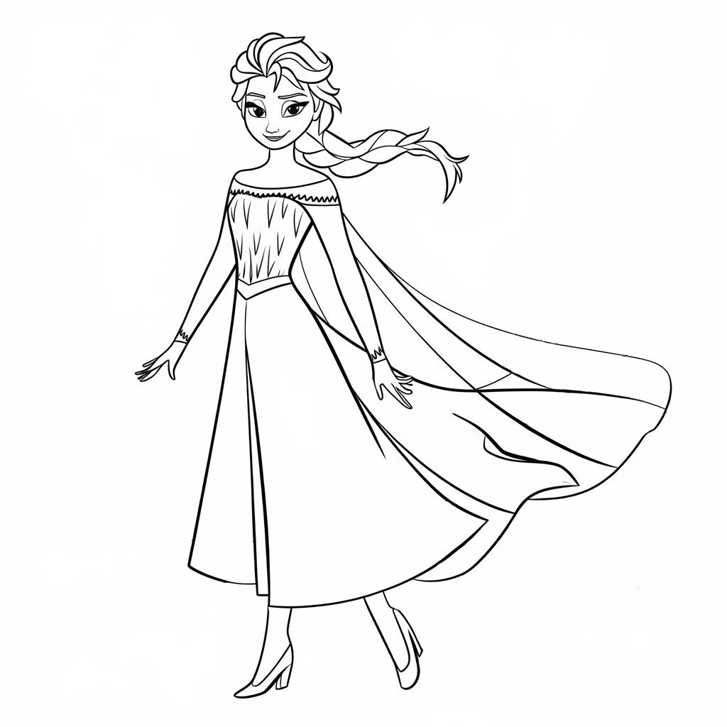 desenhos da elsa para imprimir e colorir