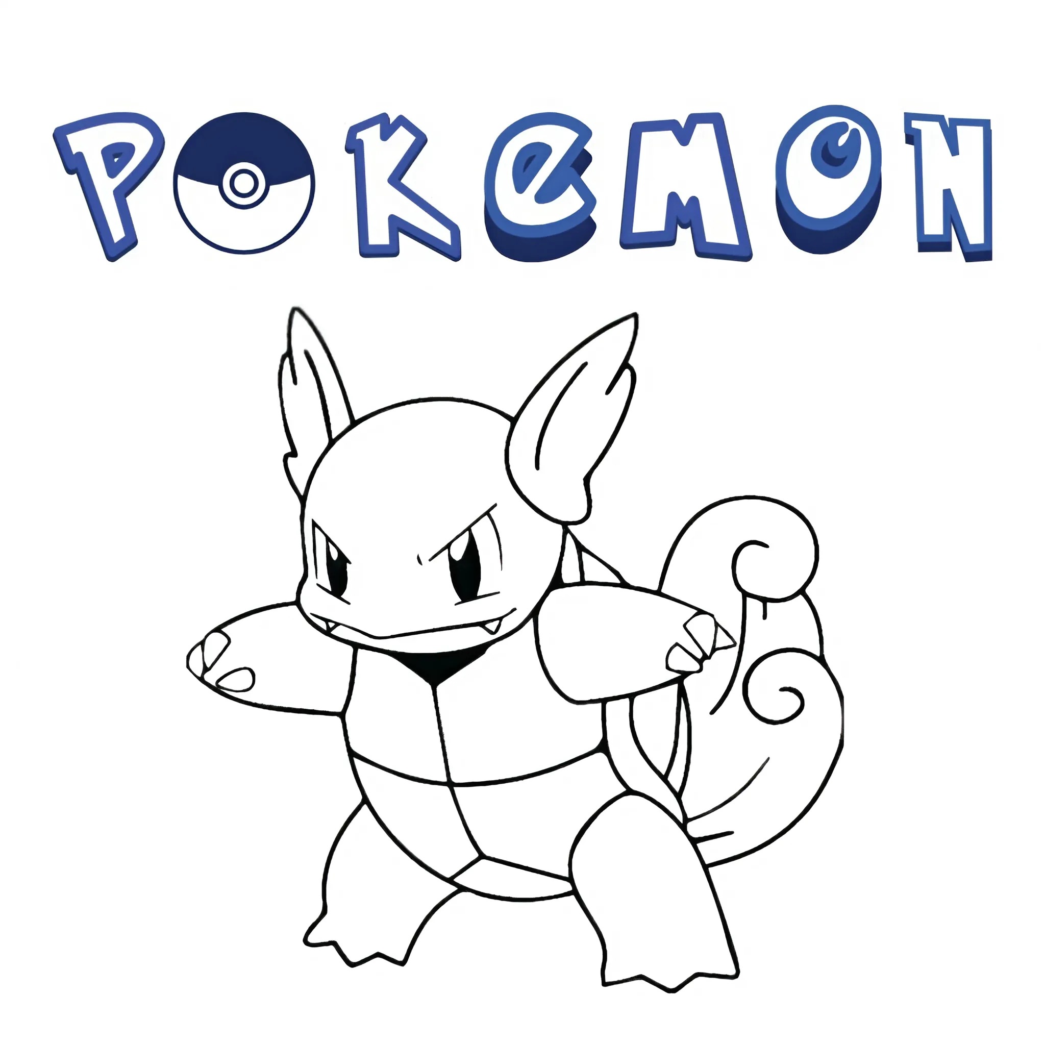 pokémon squirtle para colorir