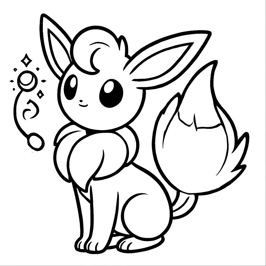 desenho para colorir do pokémon eevee