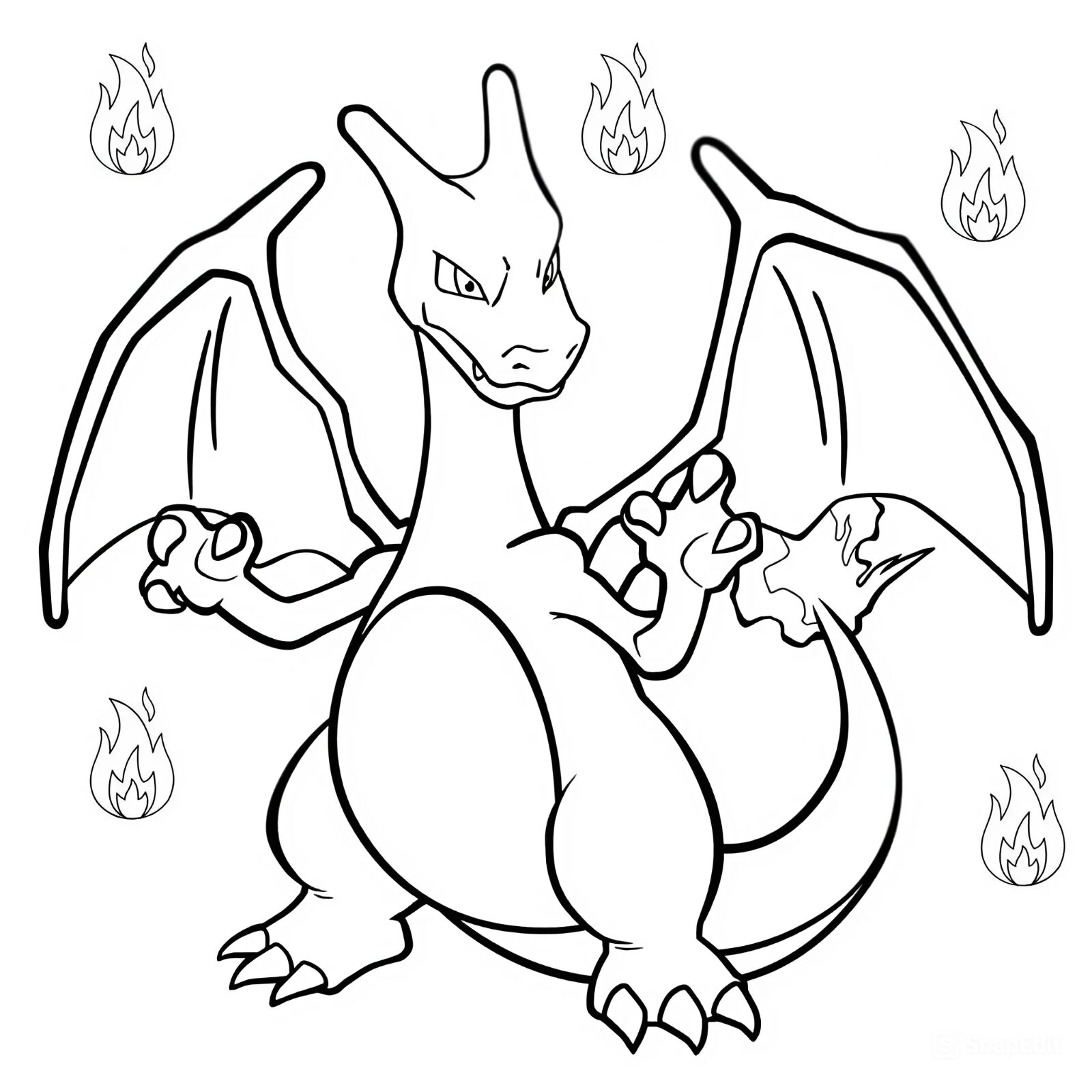 pokémon charizard para colorir
