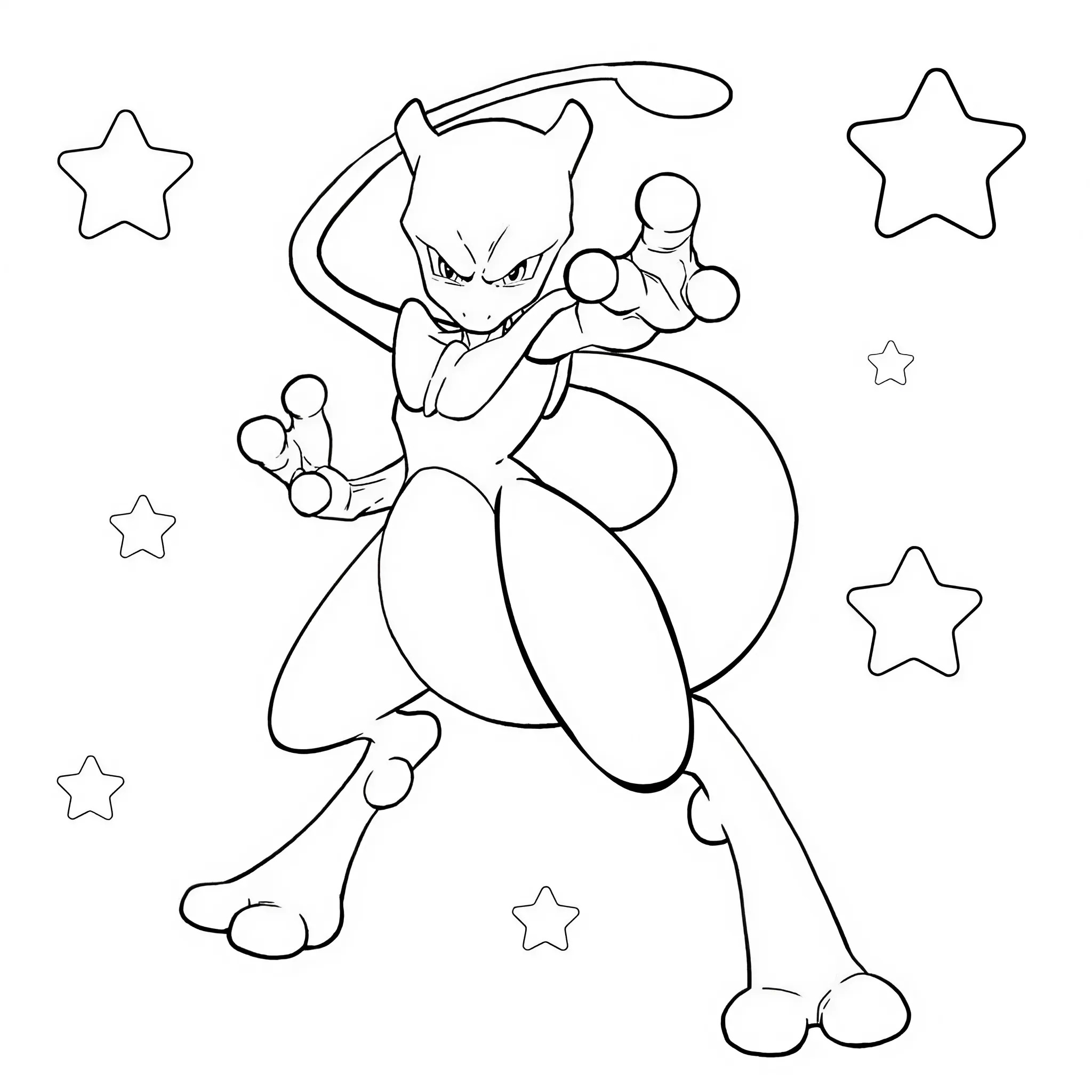 pokémon mewtwo para colorir