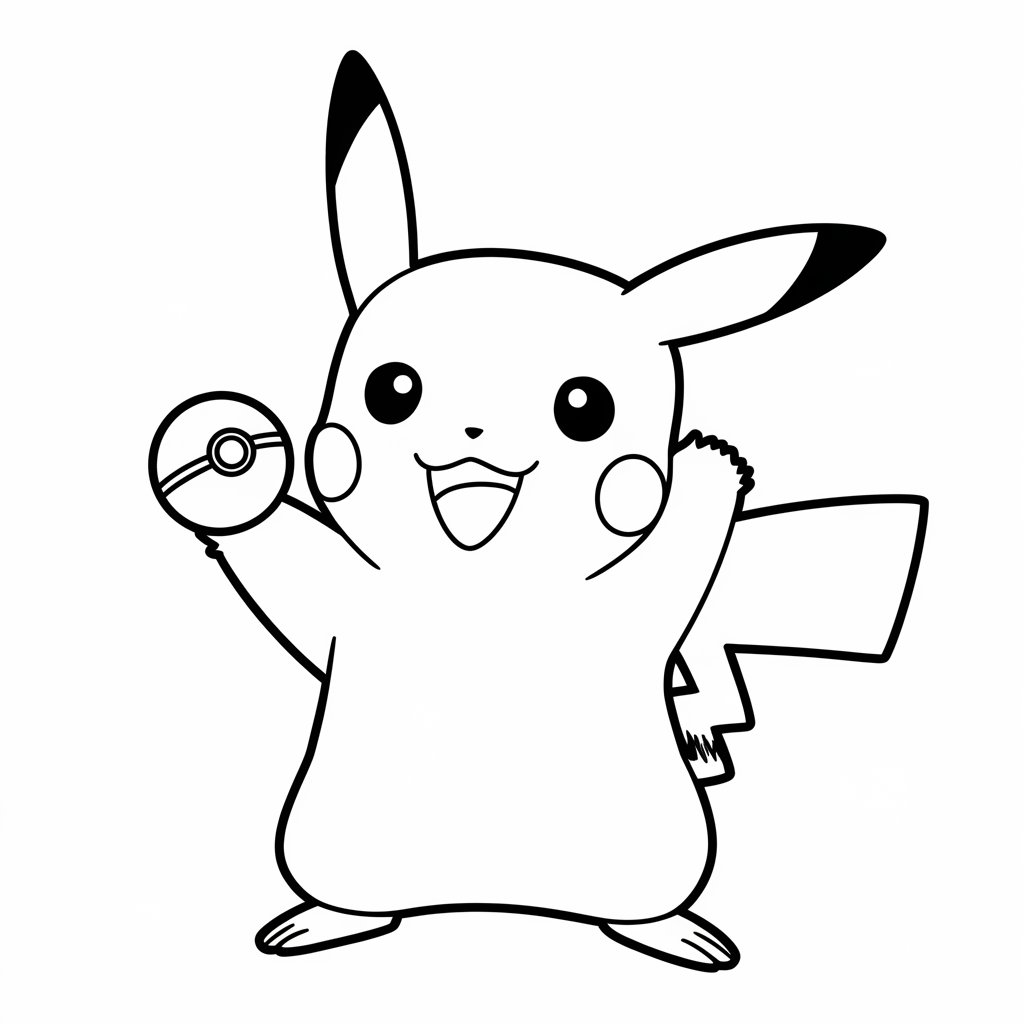 desenho do pikachu para colorir