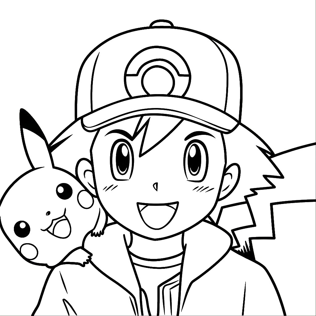 pikachu desenho para colorir