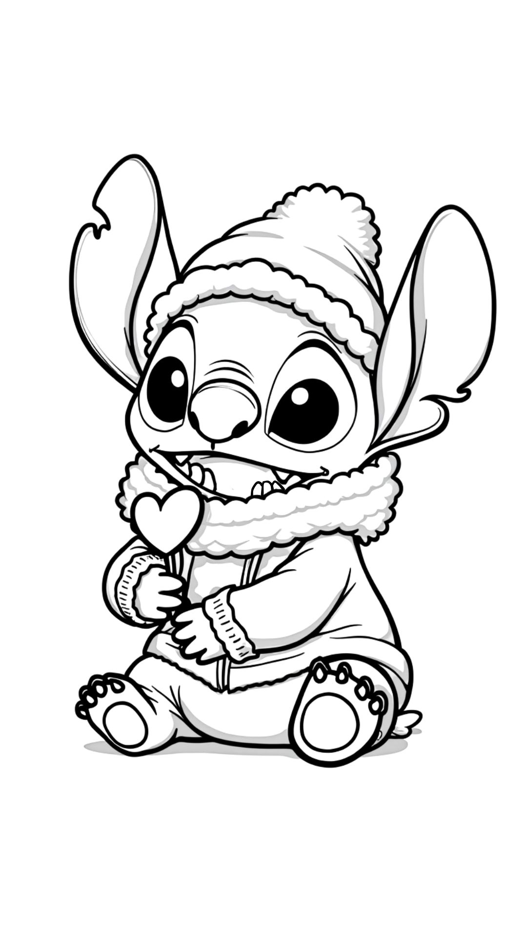 stitch para colorir fofo