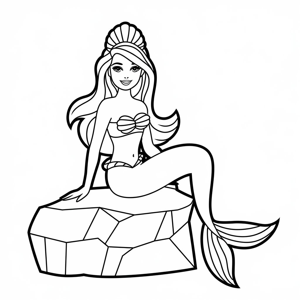 desenhos para colorir barbie sereia