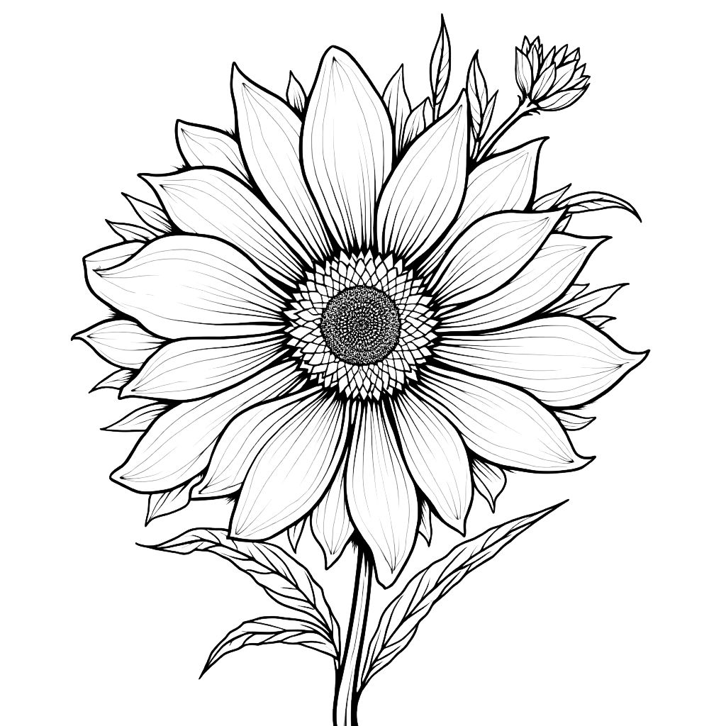 desenho para colorir flores