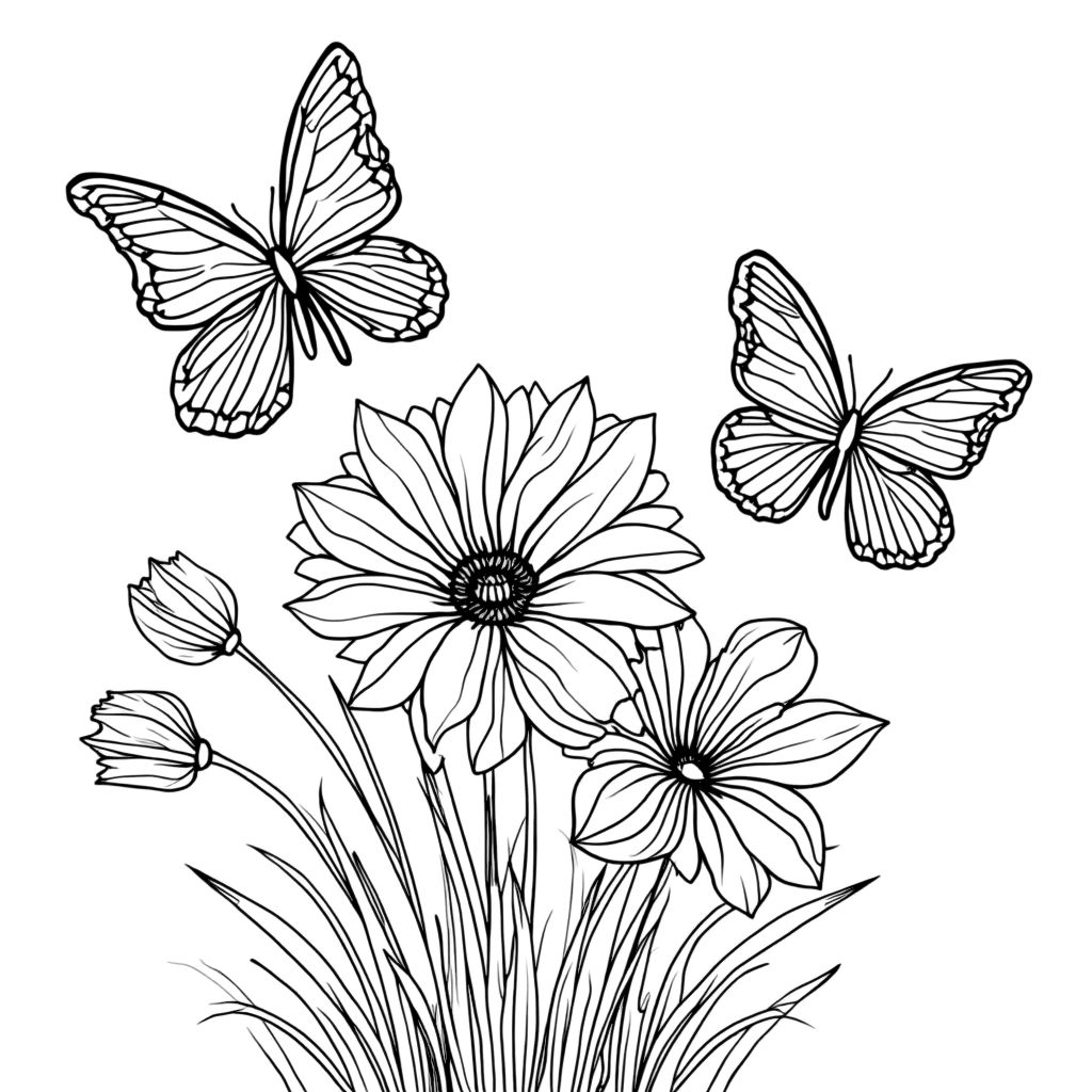 desenhos de flor para colorir