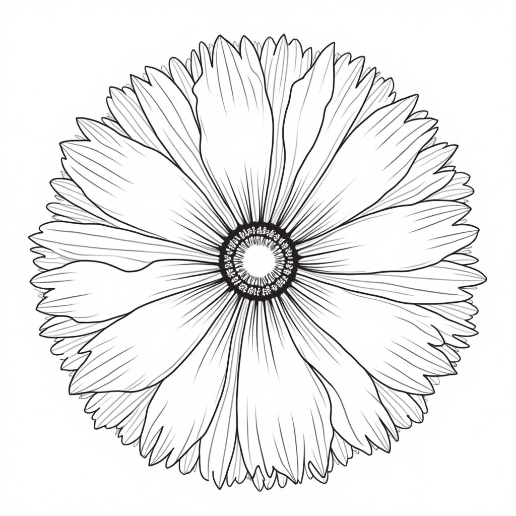 desenho flor para colorir
