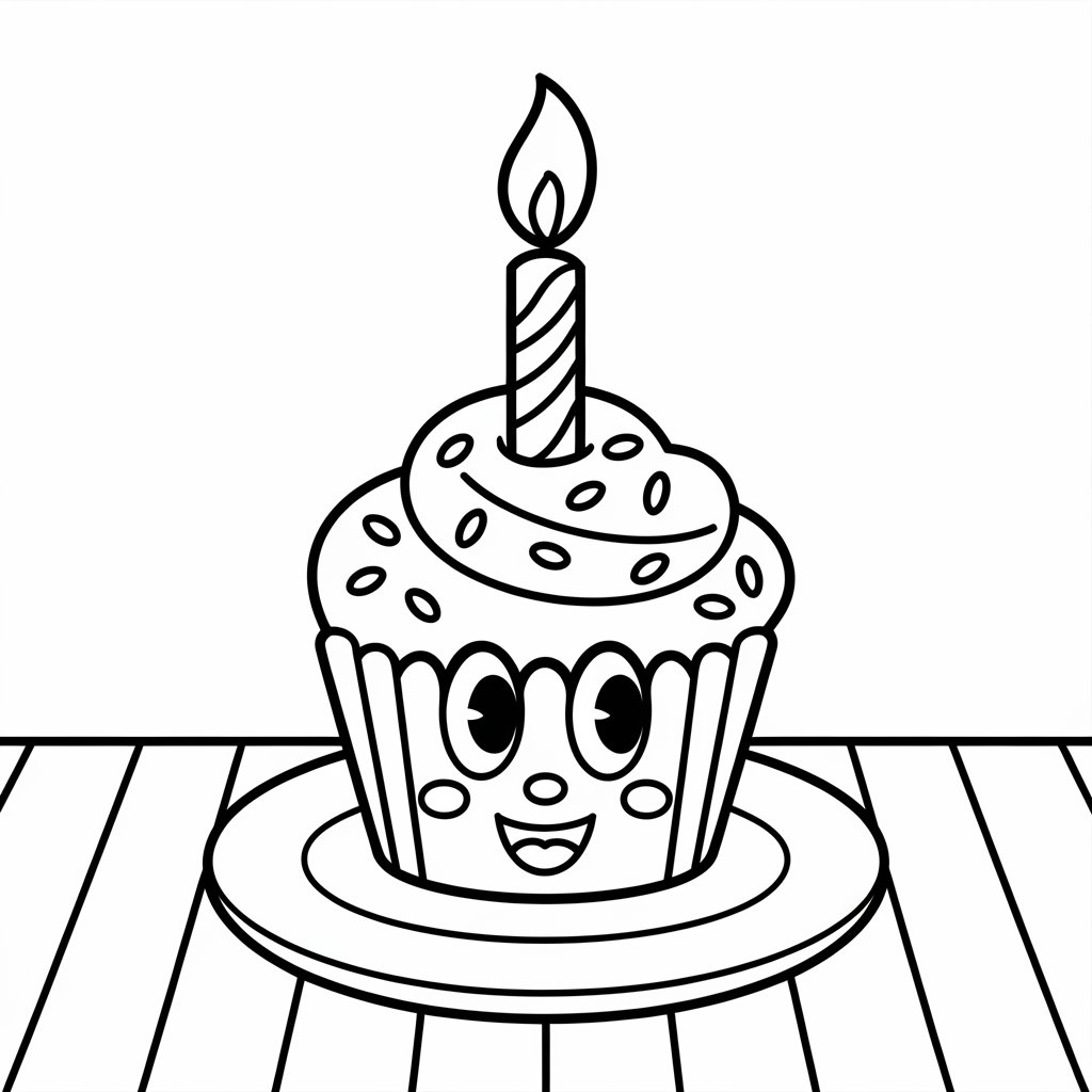 desenhos para colorir bolo fofo