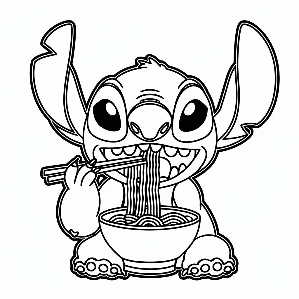 desenho stitch para colorir