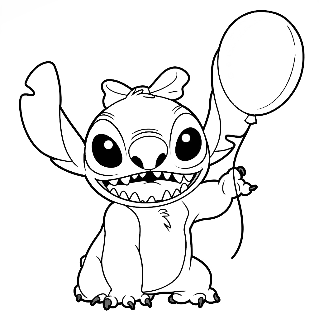 imprimir desenhos para colorir stitch fofo