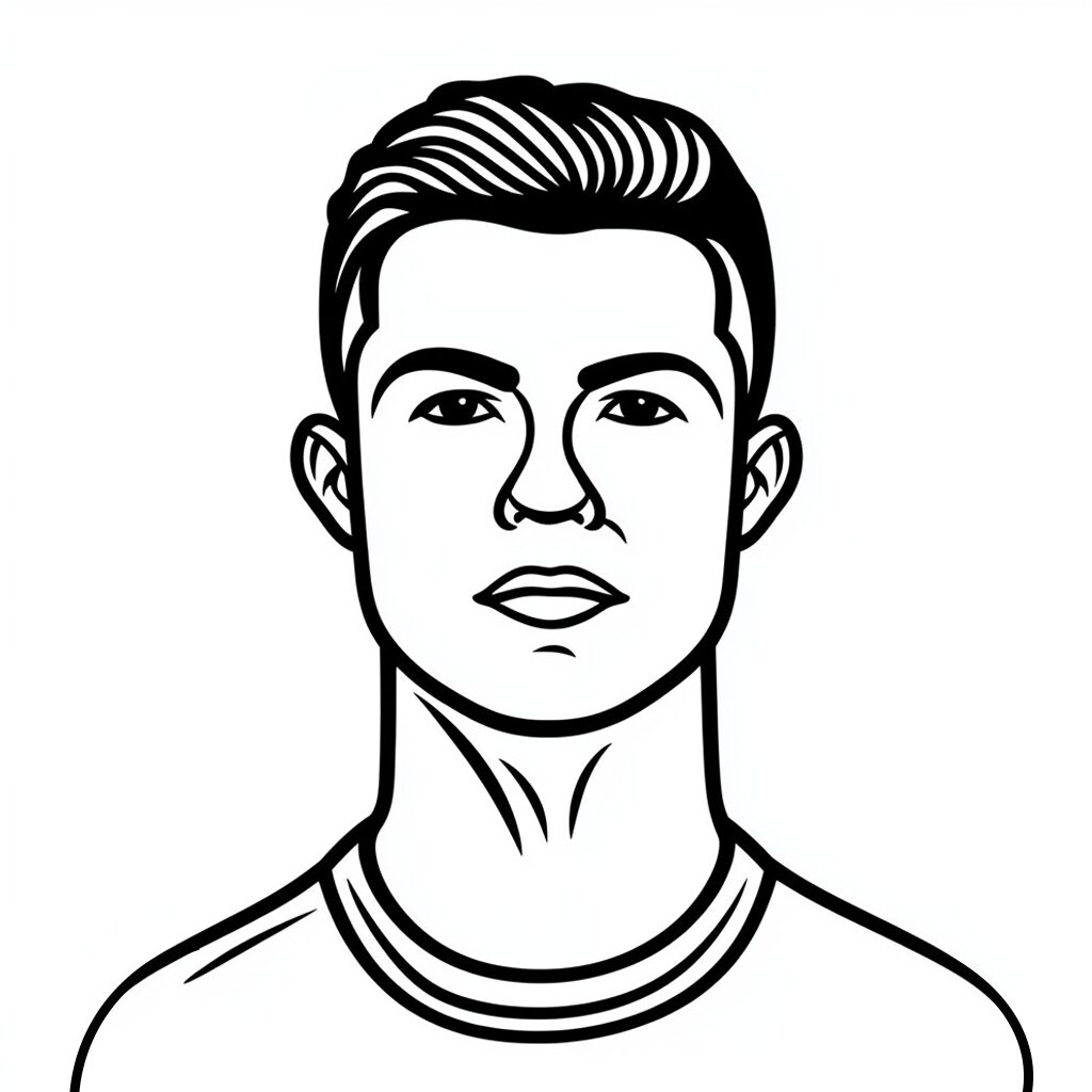 desenhos cristiano ronaldo para colorir
