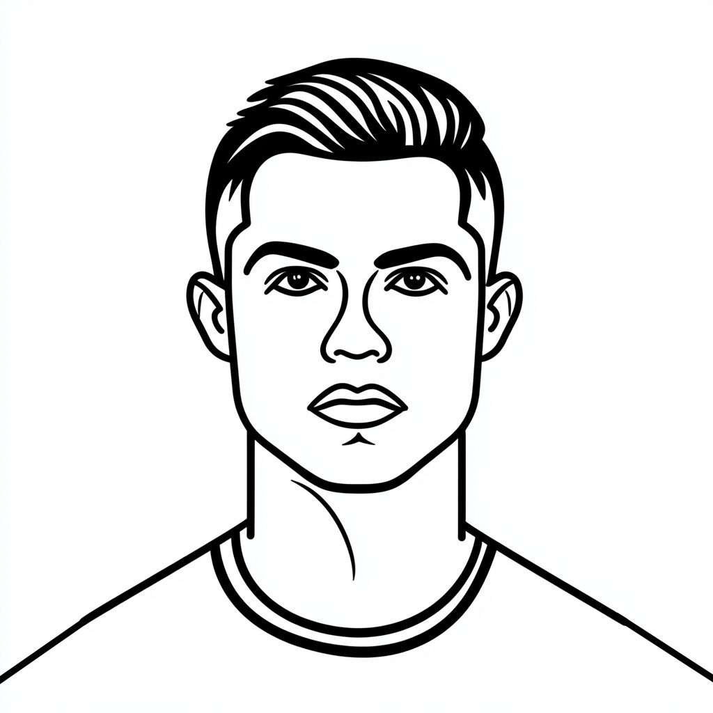 imagens do cristiano ronaldo para colorir