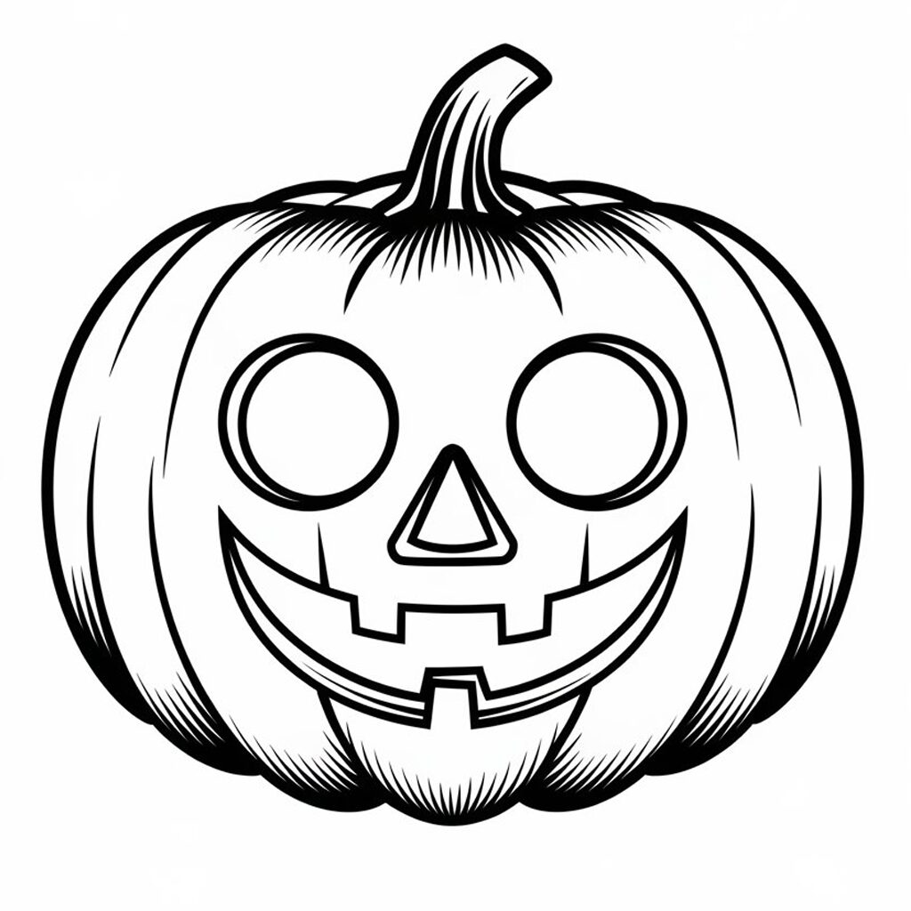 desenho de abóbora de halloween para colorir