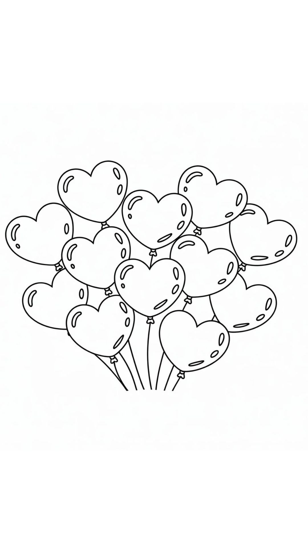 desenho para colorir corações