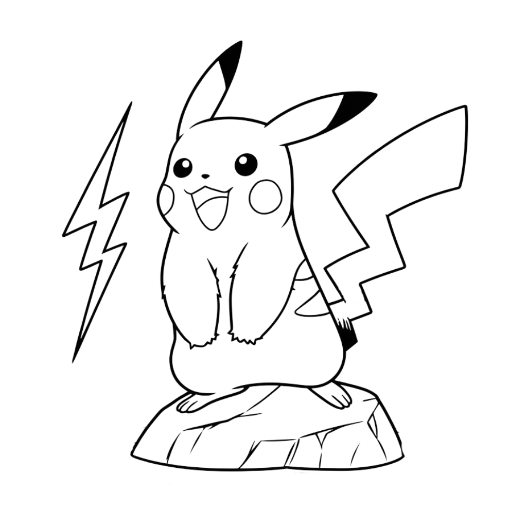desenho de pikachu para colorir