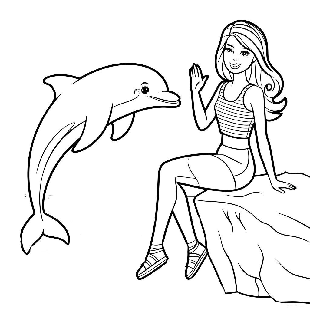 desenho para colorir da barbie