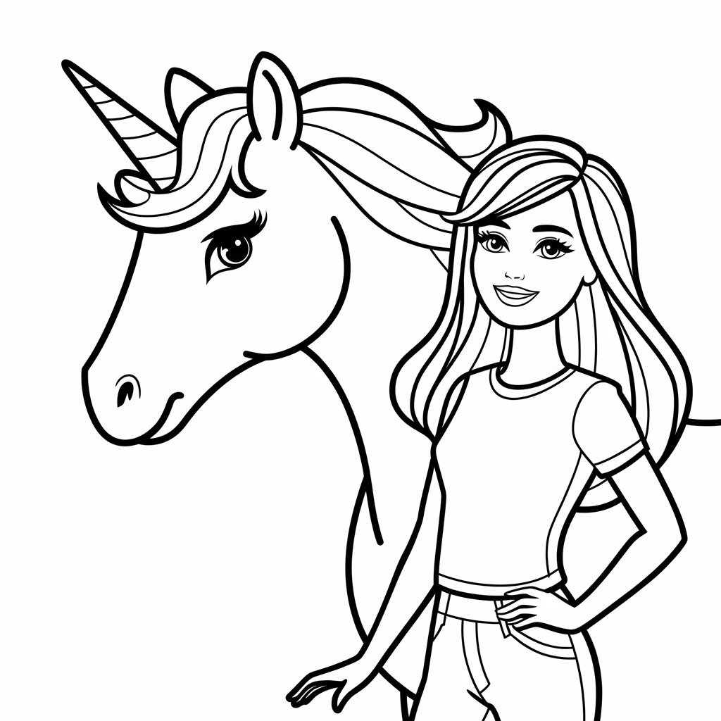 barbie para colorir e imprimir