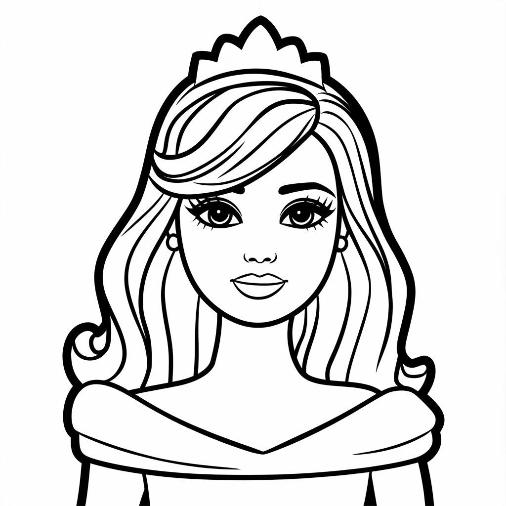 desenho barbie para colorir