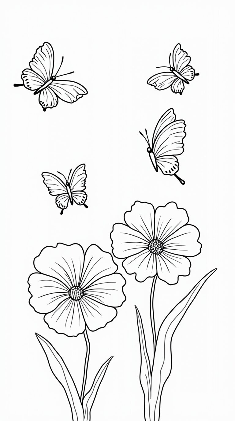 desenhos flor para colorir