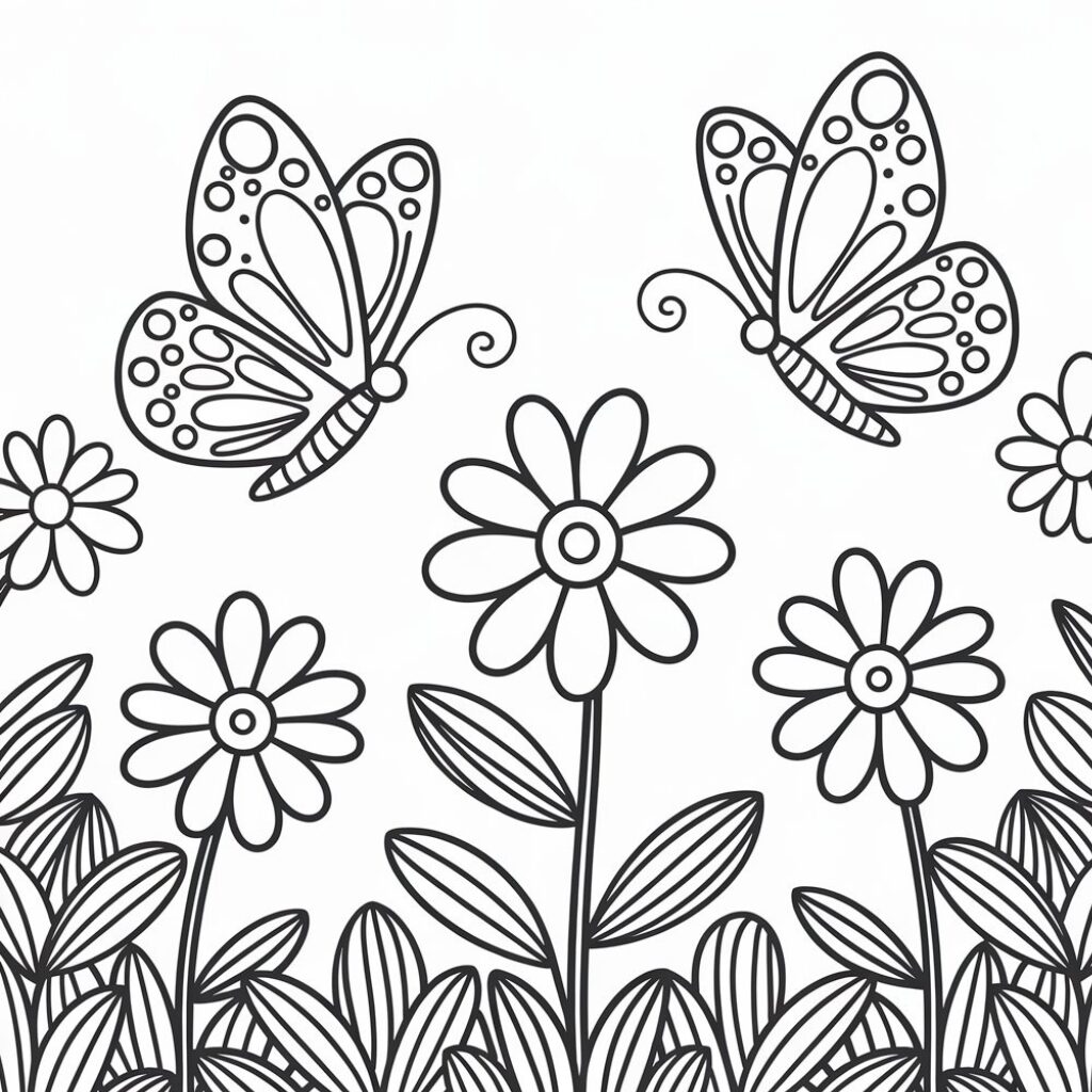 desenho de primavera para colorir