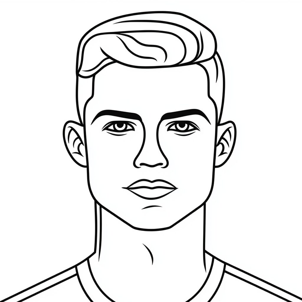 cristiano ronaldo para colorir real madrid