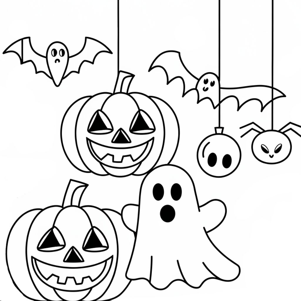 abobora halloween para colorir