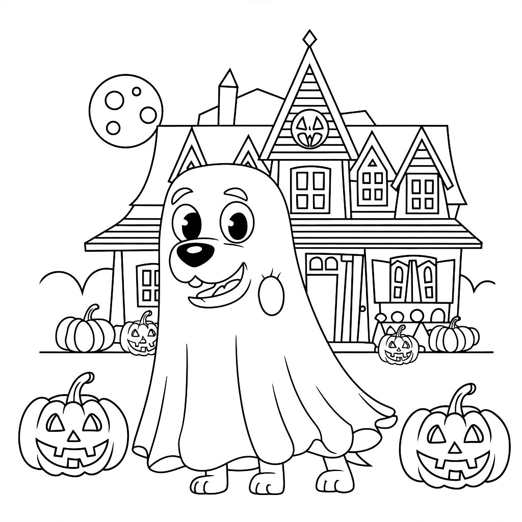 desenho para colorir halloween