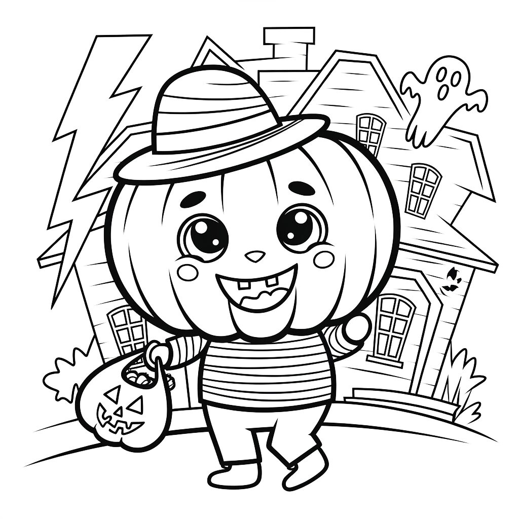 desenho para colorir de halloween