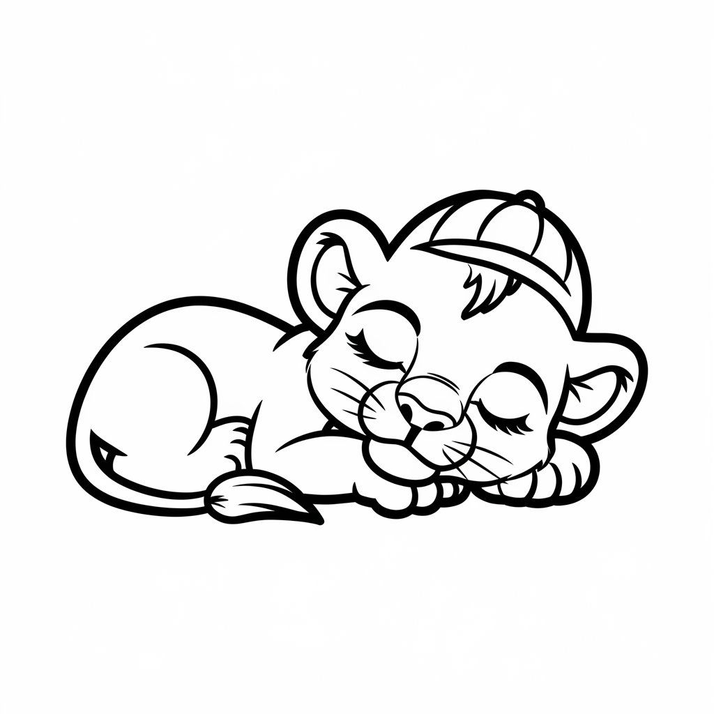 desenho leão para colorir