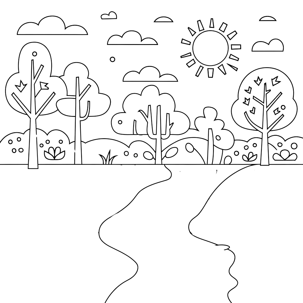 desenhos para colorir primavera