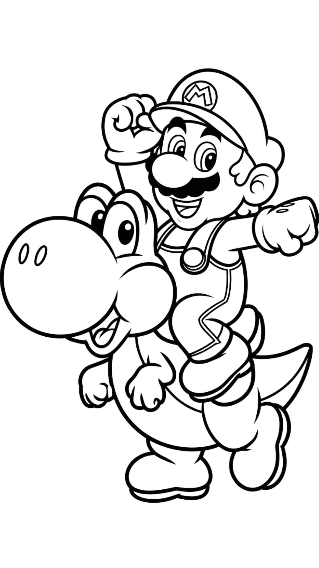 desenhos super mario para colorir