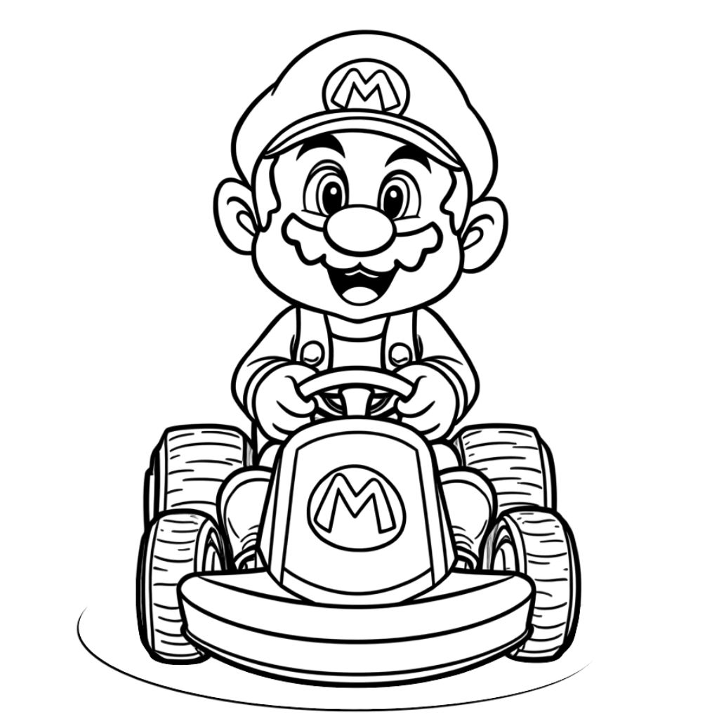 desenho super mario para colorir