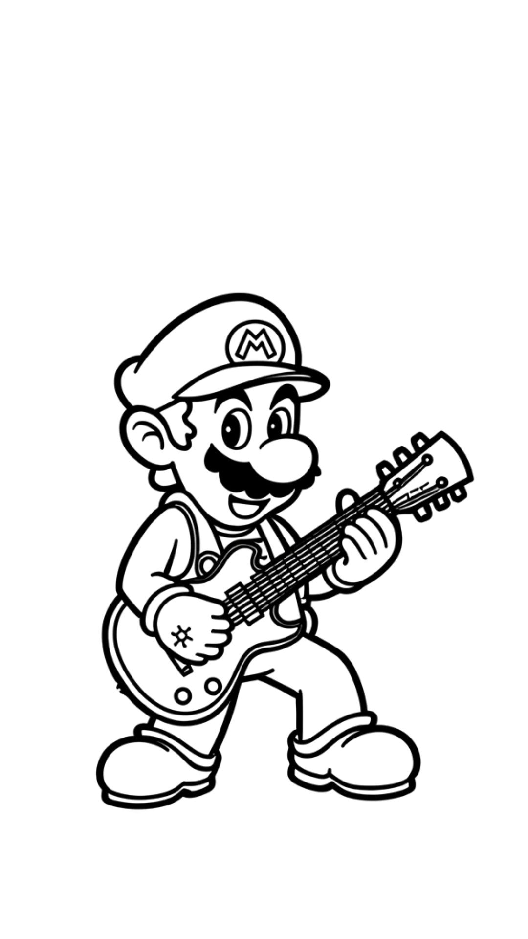 mario desenho para colorir