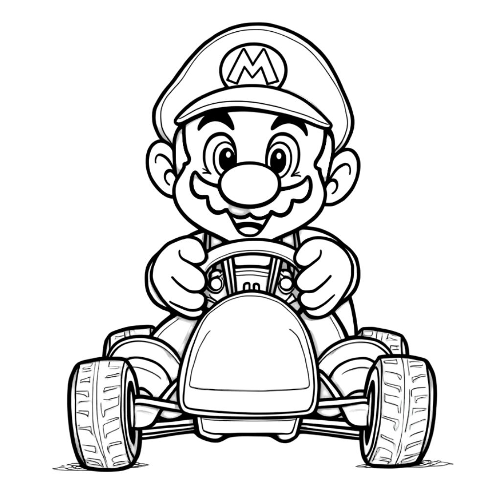 mario para colorir