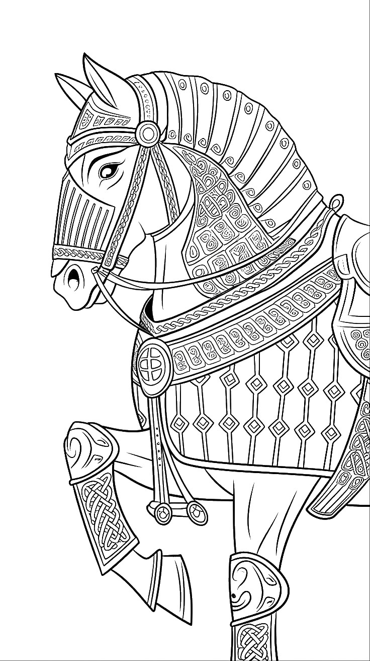 desenho de um cavalo para colorir