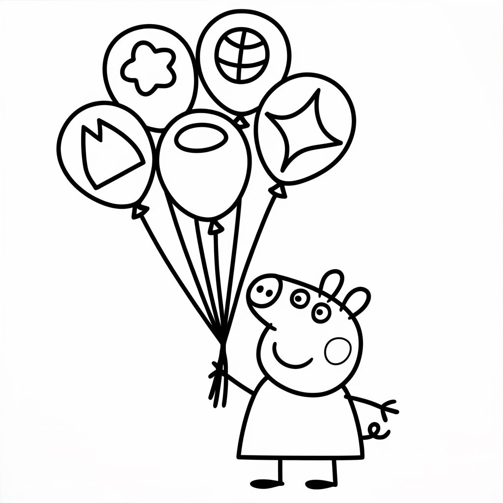 desenho para colorir peppa pig natal