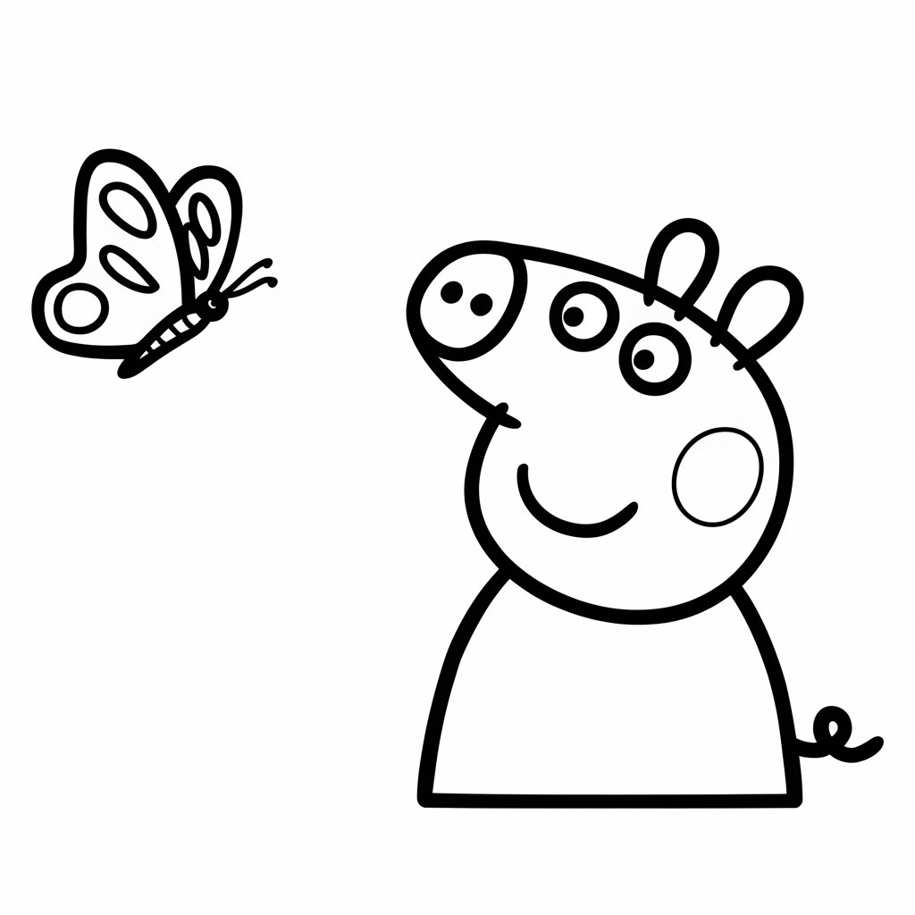 desenho para colorir e imprimir peppa pig