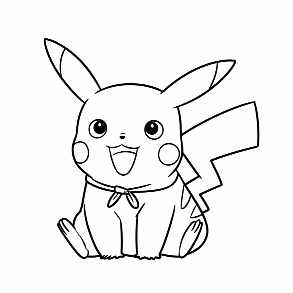 pikachu desenhos para colorir