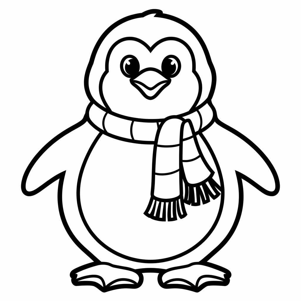 paisagem de inverno para colorir