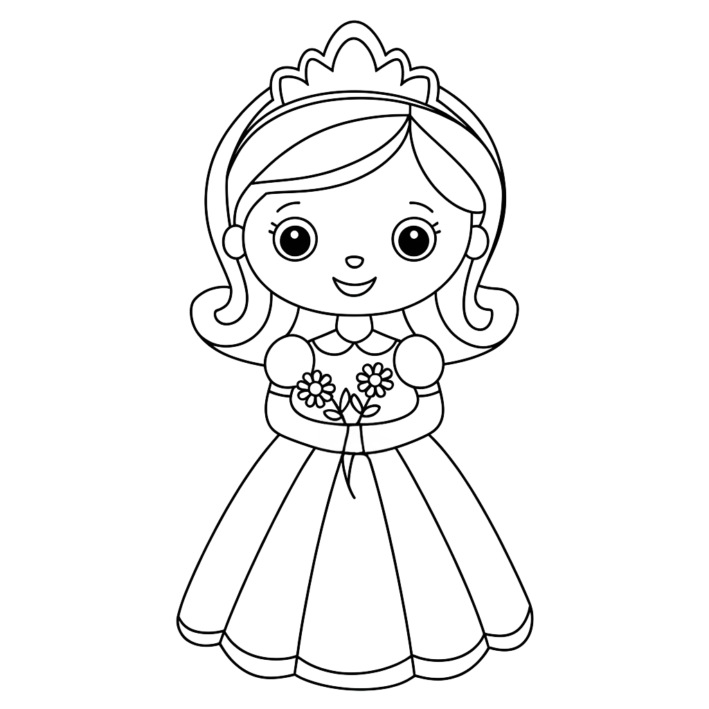princesa desenho para colorir