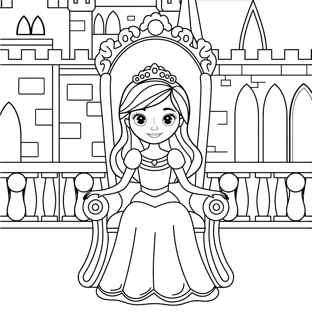 desenhos princesa para colorir