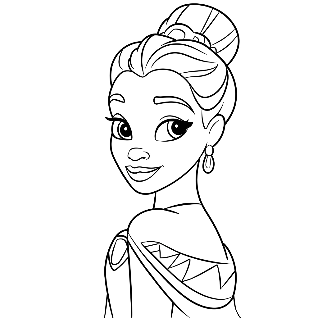 desenho da princesa para colorir