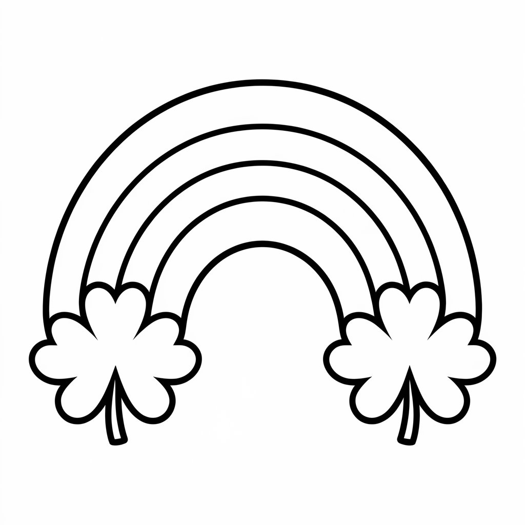 simples imagens de arco-íris para colorir